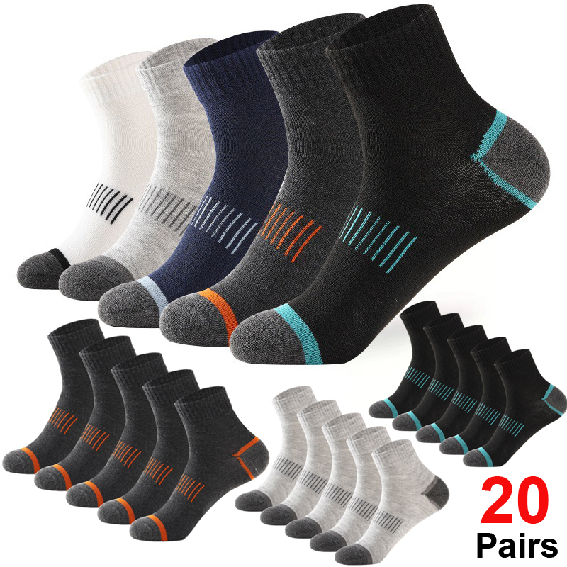 Wool Hiking Sock - 20 Paar Herren-Baumwollsocken-Set in großen Größen