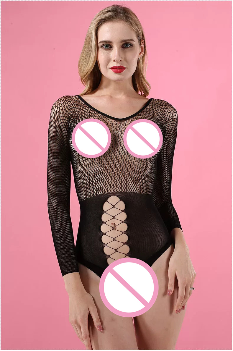 Sexy schwarzer Netz-Lingerie-B – Fishnet Stocking Women Bewertung und Preis